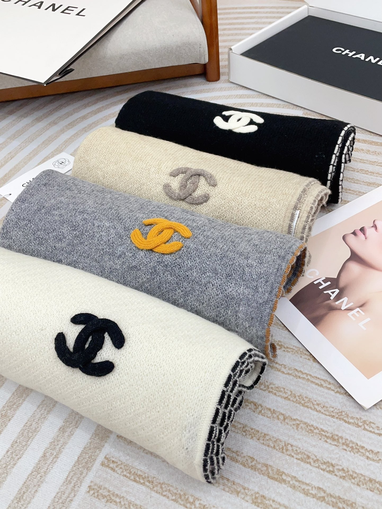 CC Scarf 190 CM In Black Cashmere 419816 mysite