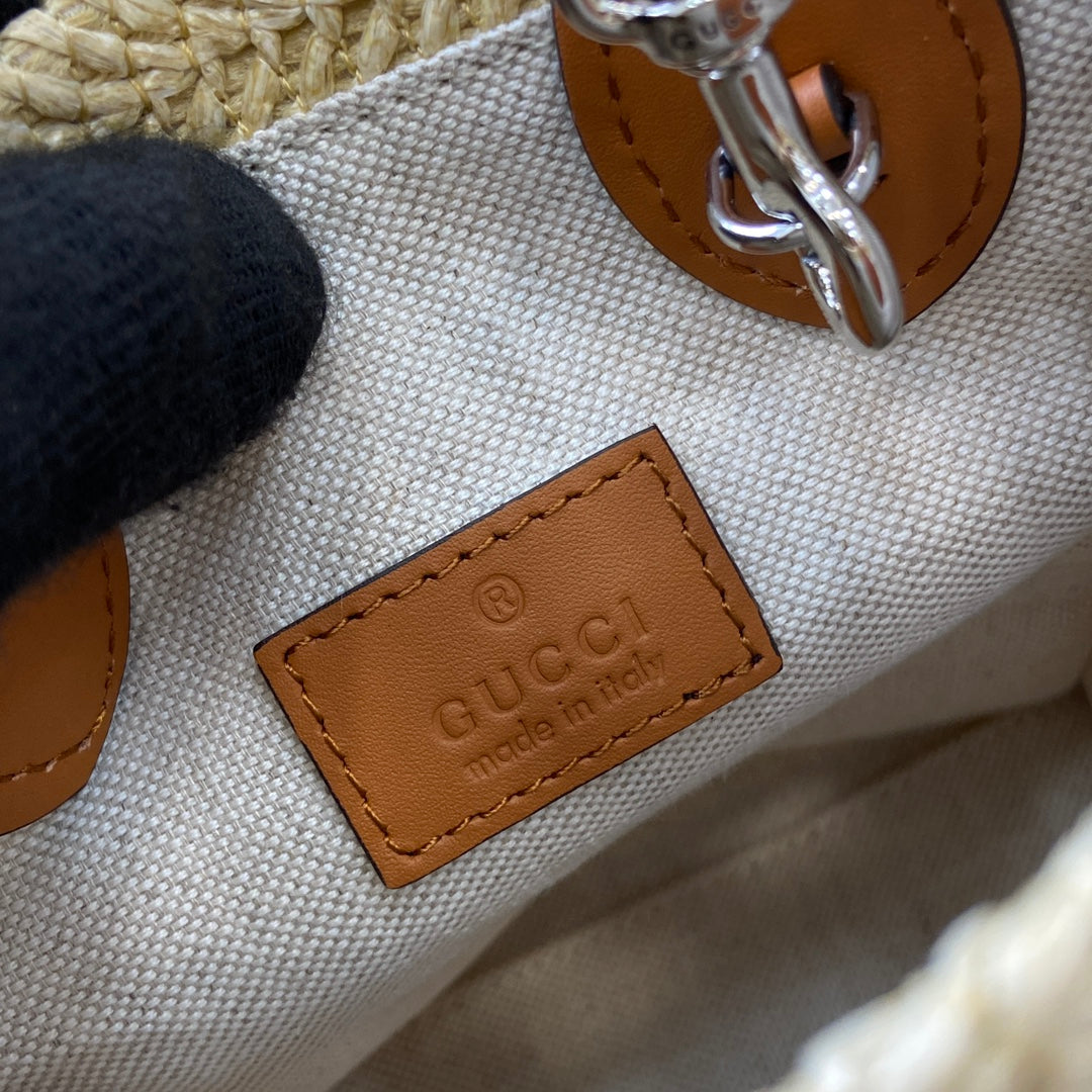 MINI 18 LOGO RAFFIA TOTE BAG mysite