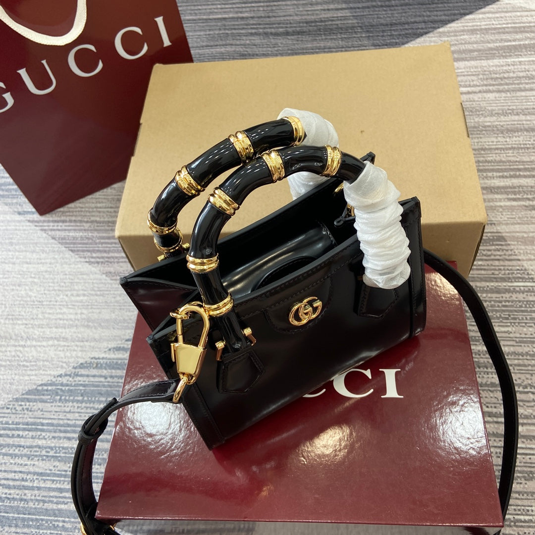 Gucci Bamboo Bag Black Leather 339651 mysite