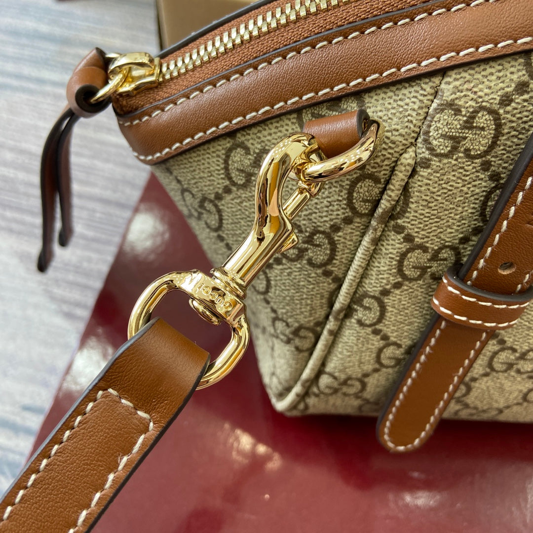 GG Padlock 31 Bag Beige Brown Canvas Leather 339644 mysite