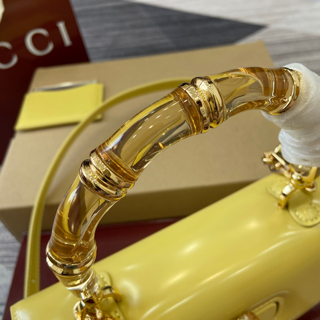 Gucci Bamboo Diva Bag Yellow Leather 339653 mysite