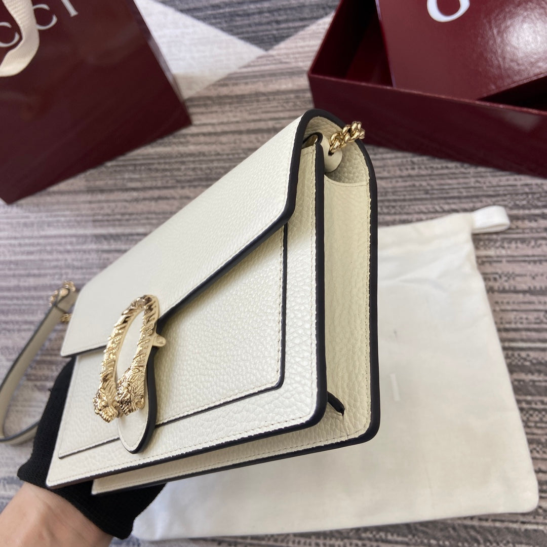 GG Dionysus Chain bag 20cm White Grained Leather 339613 mysite
