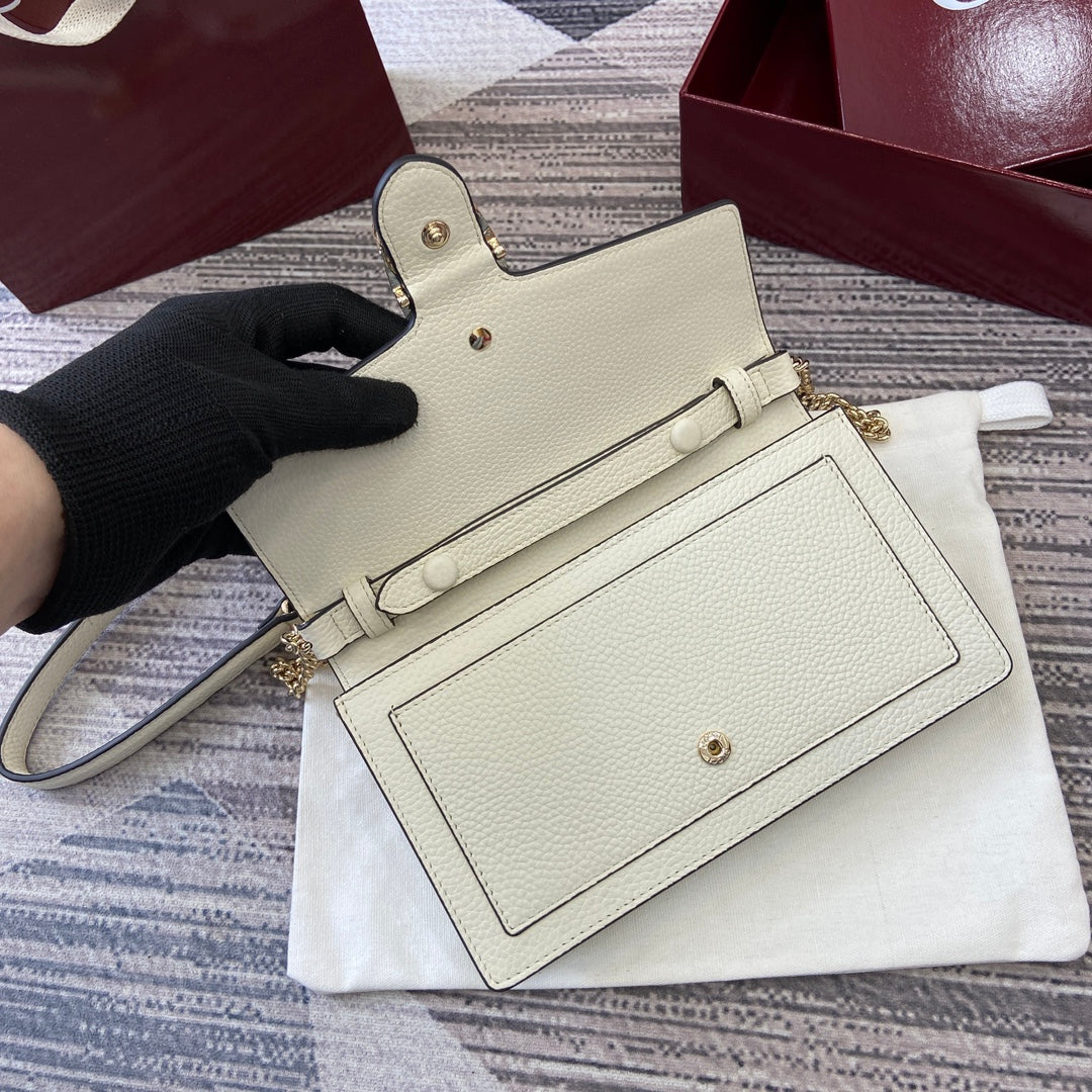 GG Dionysus Chain bag 20cm White Grained Leather 339613 mysite
