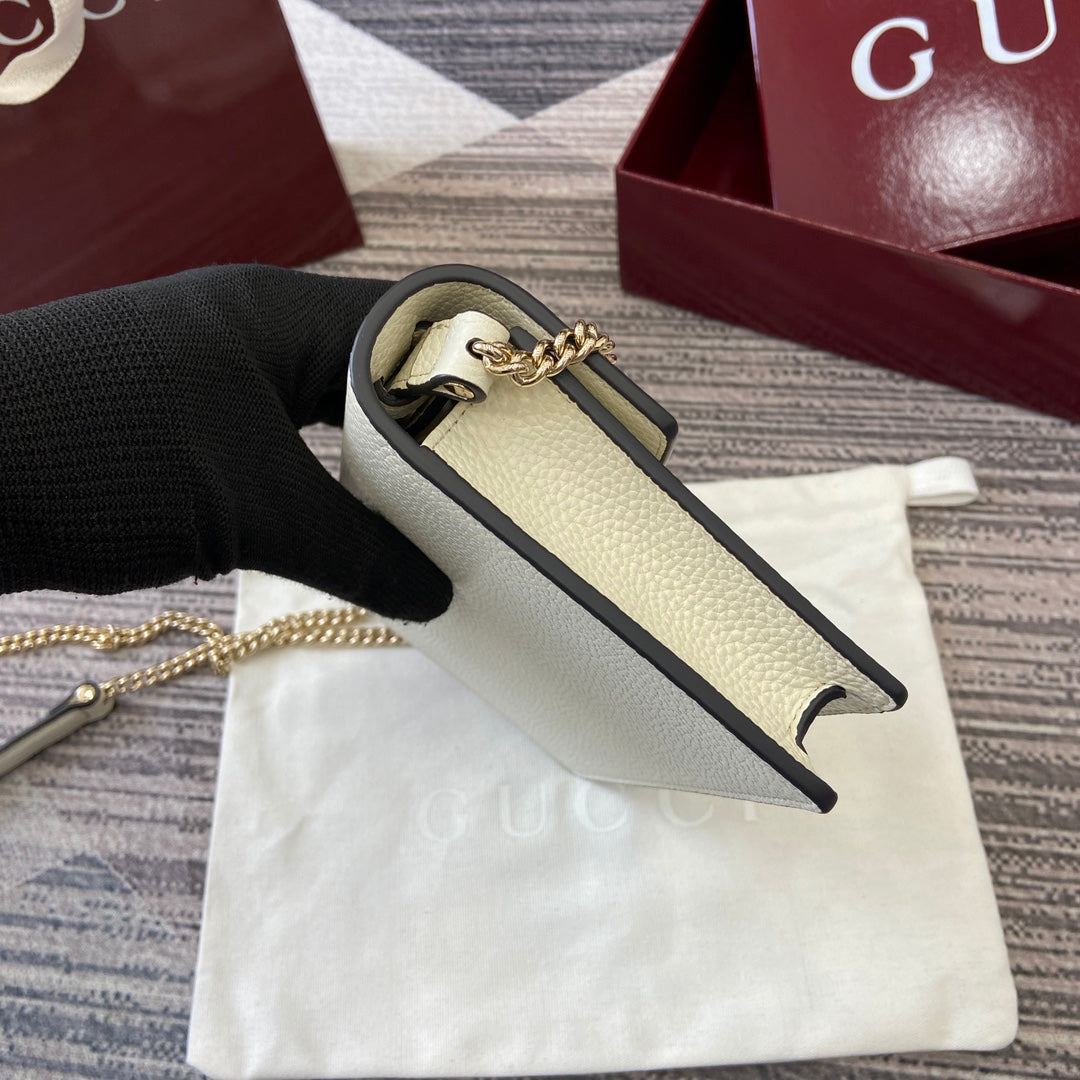 GG Dionysus Chain bag 20cm White Grained Leather 339613 mysite