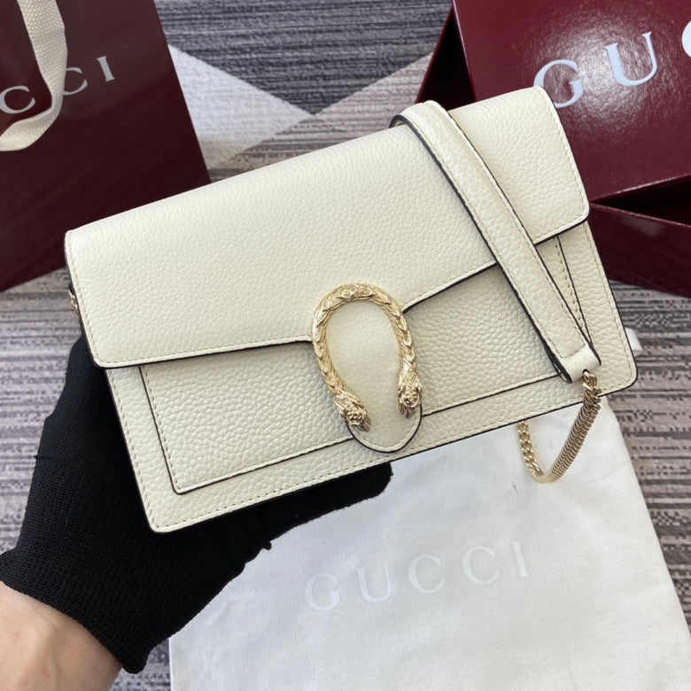 GG Dionysus Chain bag 20cm White Grained Leather 339613 mysite
