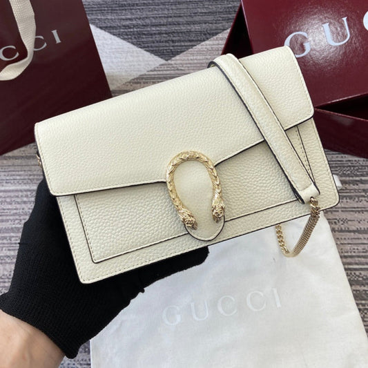 GG Dionysus Chain bag 20cm White Grained Leather 339613 mysite