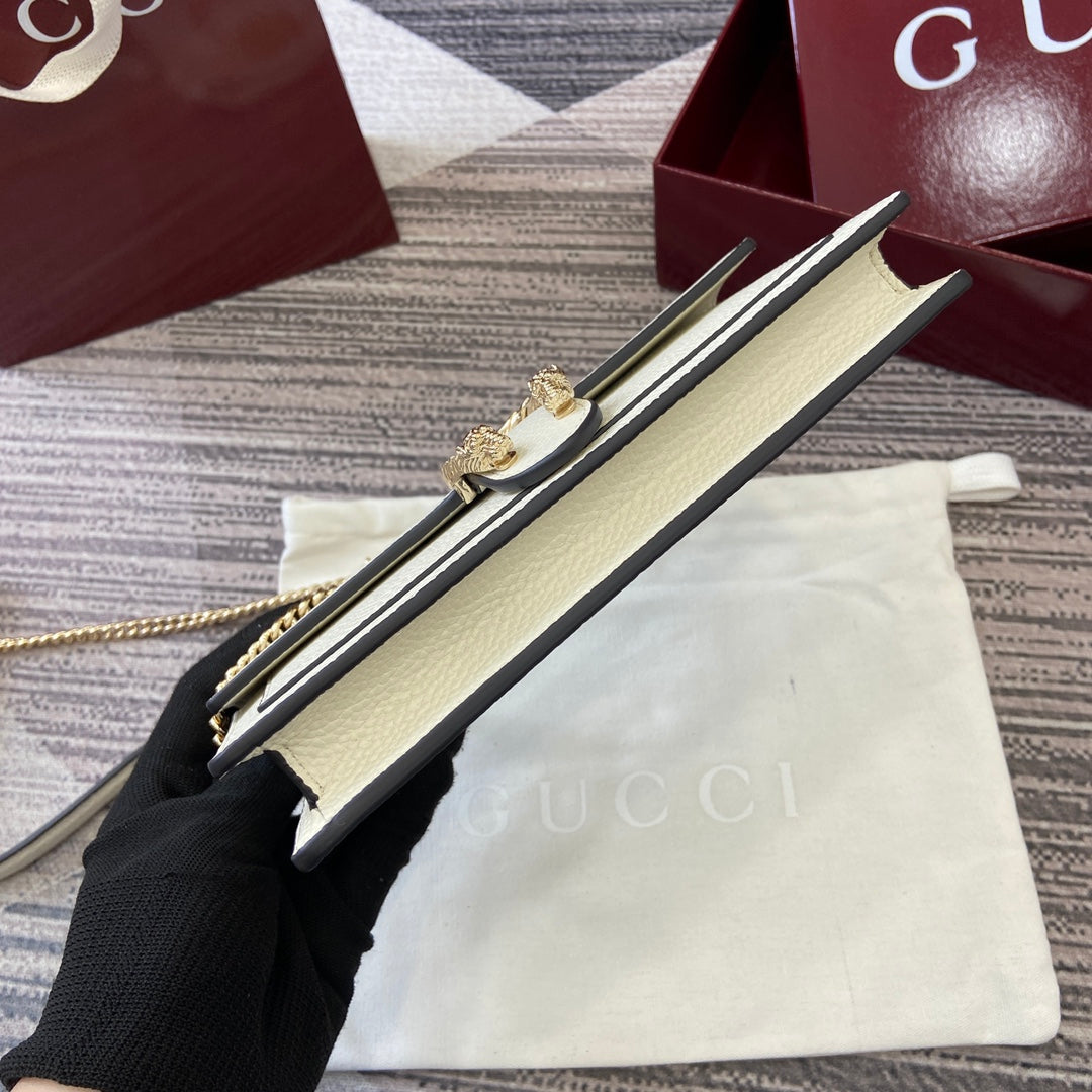 GG Dionysus Chain bag 20cm White Grained Leather 339613 mysite