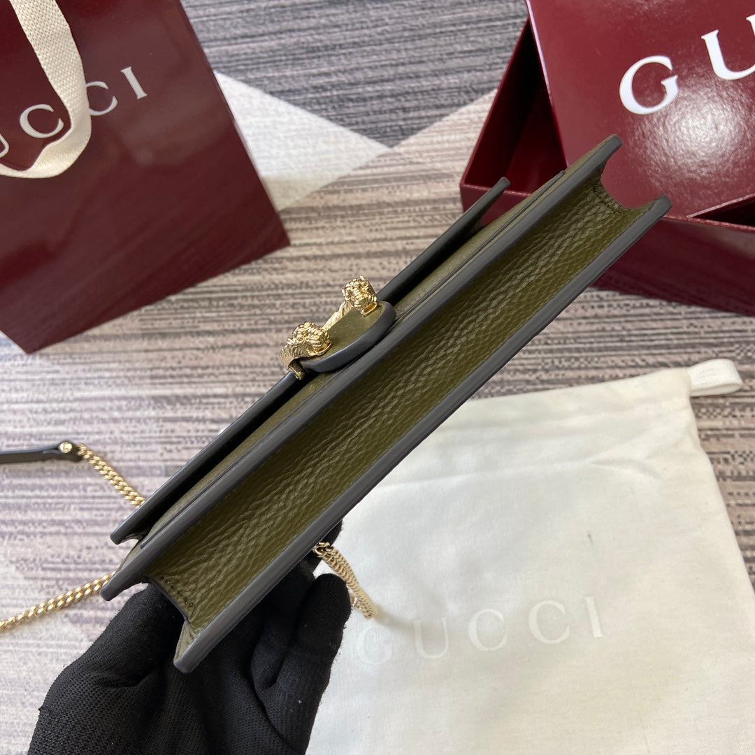 GG Dionysus Chain bag 20cm Green Grained Leather 339610 mysite