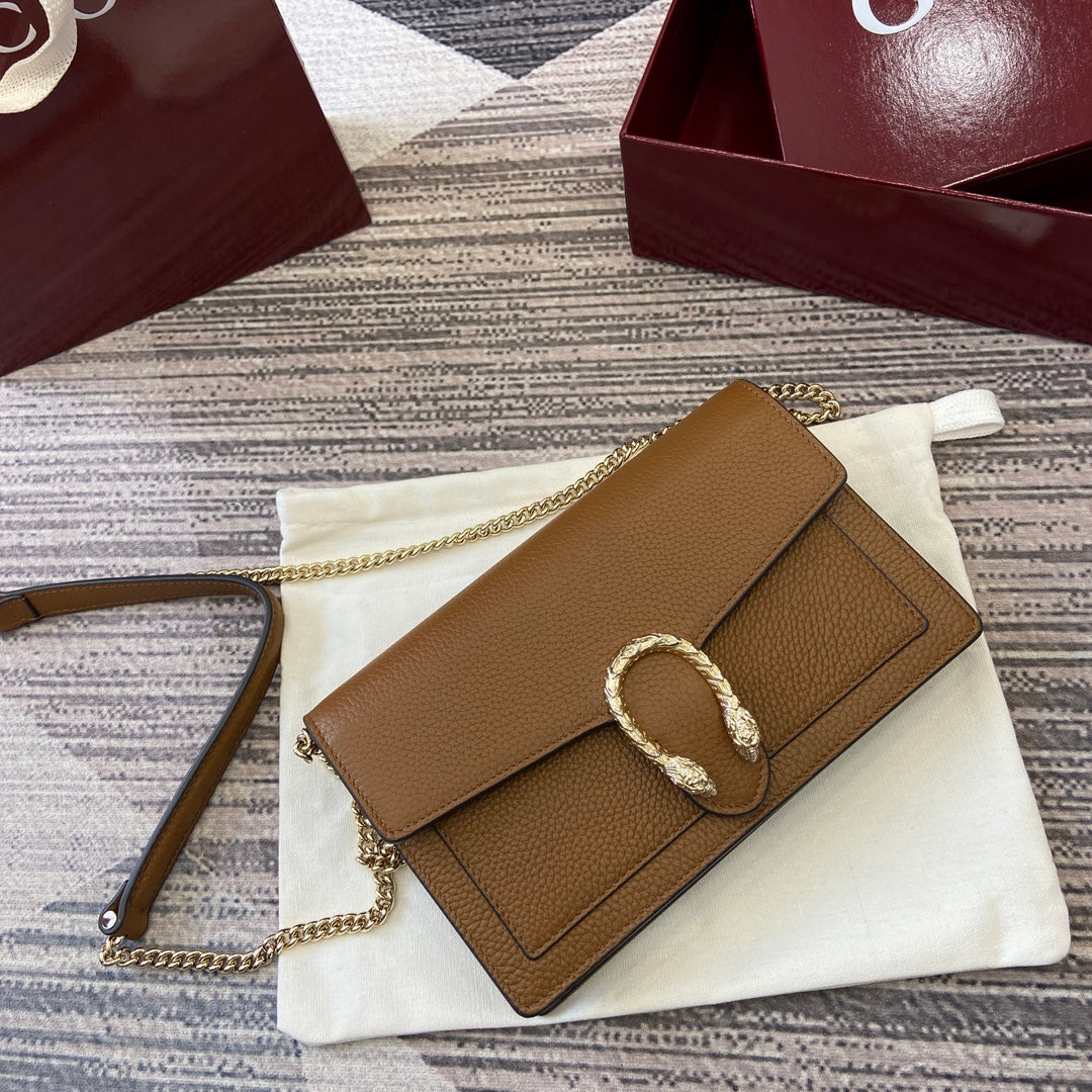 GG Dionysus Chain bag 20cm Brown Grained Leather mysite