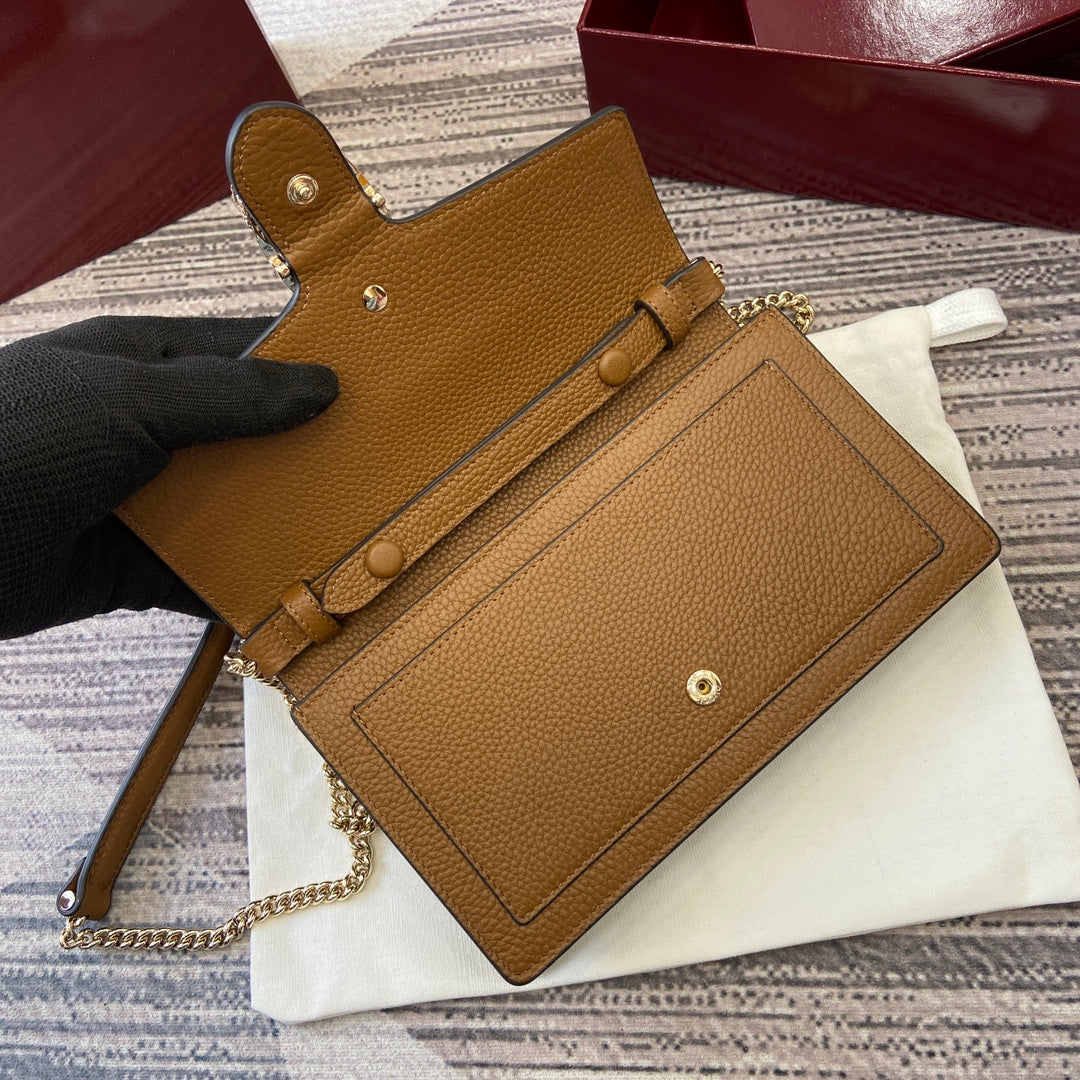 GG Dionysus Chain bag 20cm Brown Grained Leather mysite