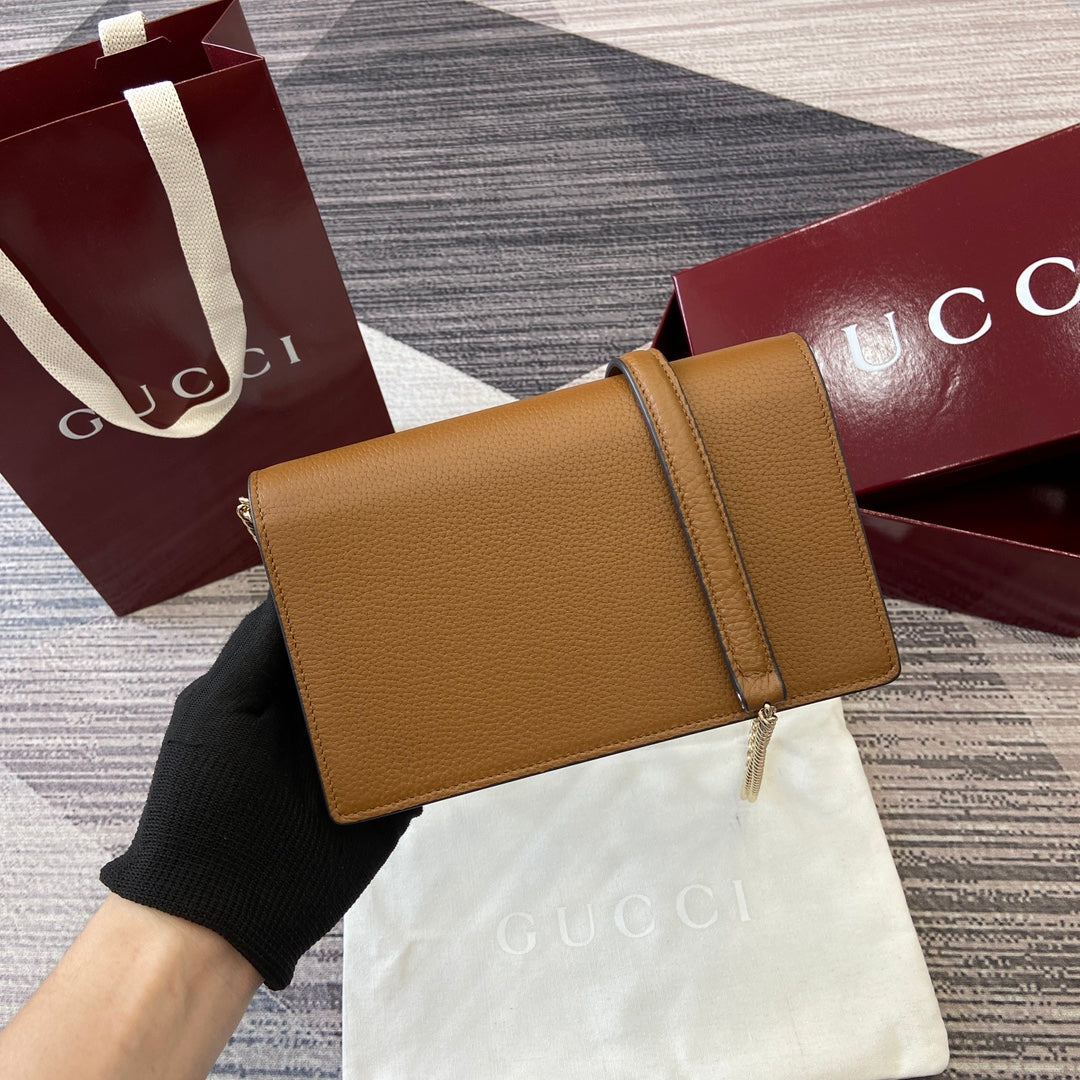 GG Dionysus Chain bag 20cm Brown Grained Leather mysite