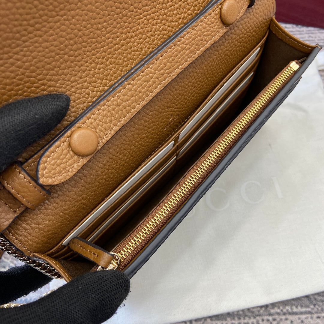 GG Dionysus Chain bag 20cm Brown Grained Leather mysite