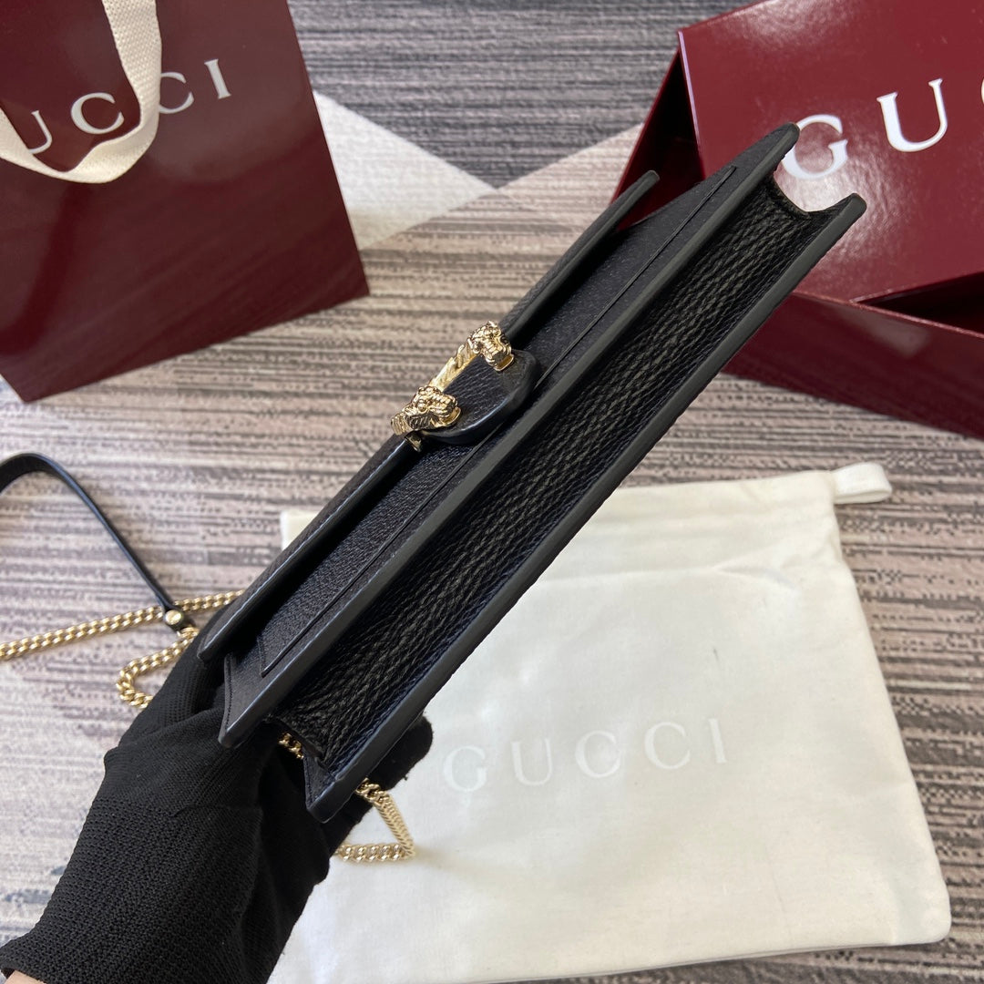 GG Dionysus Chain bag 20cm Black Grained Leather 339611 mysite