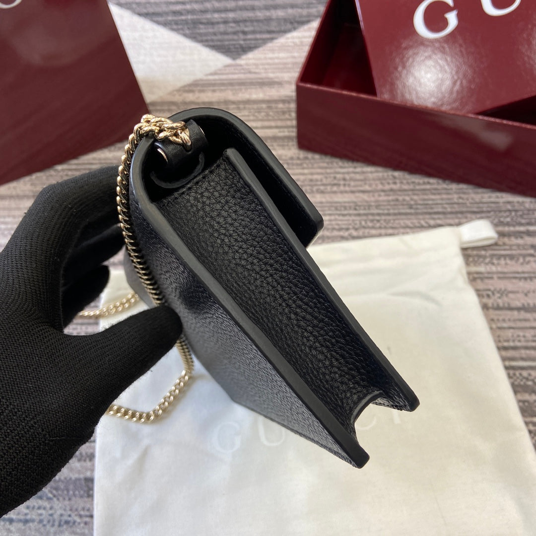 GG Dionysus Chain bag 20cm Black Grained Leather 339611 mysite