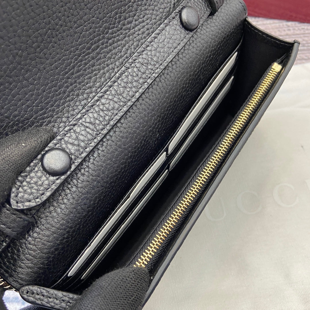 GG Dionysus Chain bag 20cm Black Grained Leather 339611 mysite