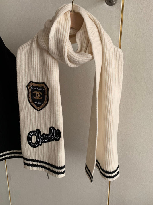 SCARF 200 CM IN WHITE PURE CASHMERE WITH STICKER 392880 mysite