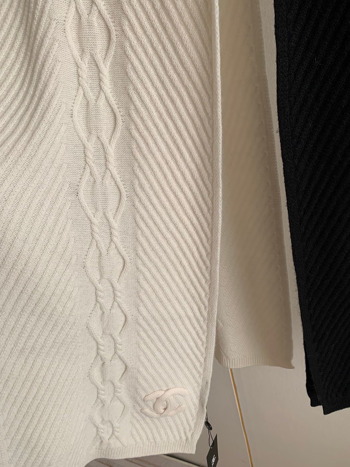 KNIT SCARF 200 CM IN WHITE CASHMERE 392882 mysite