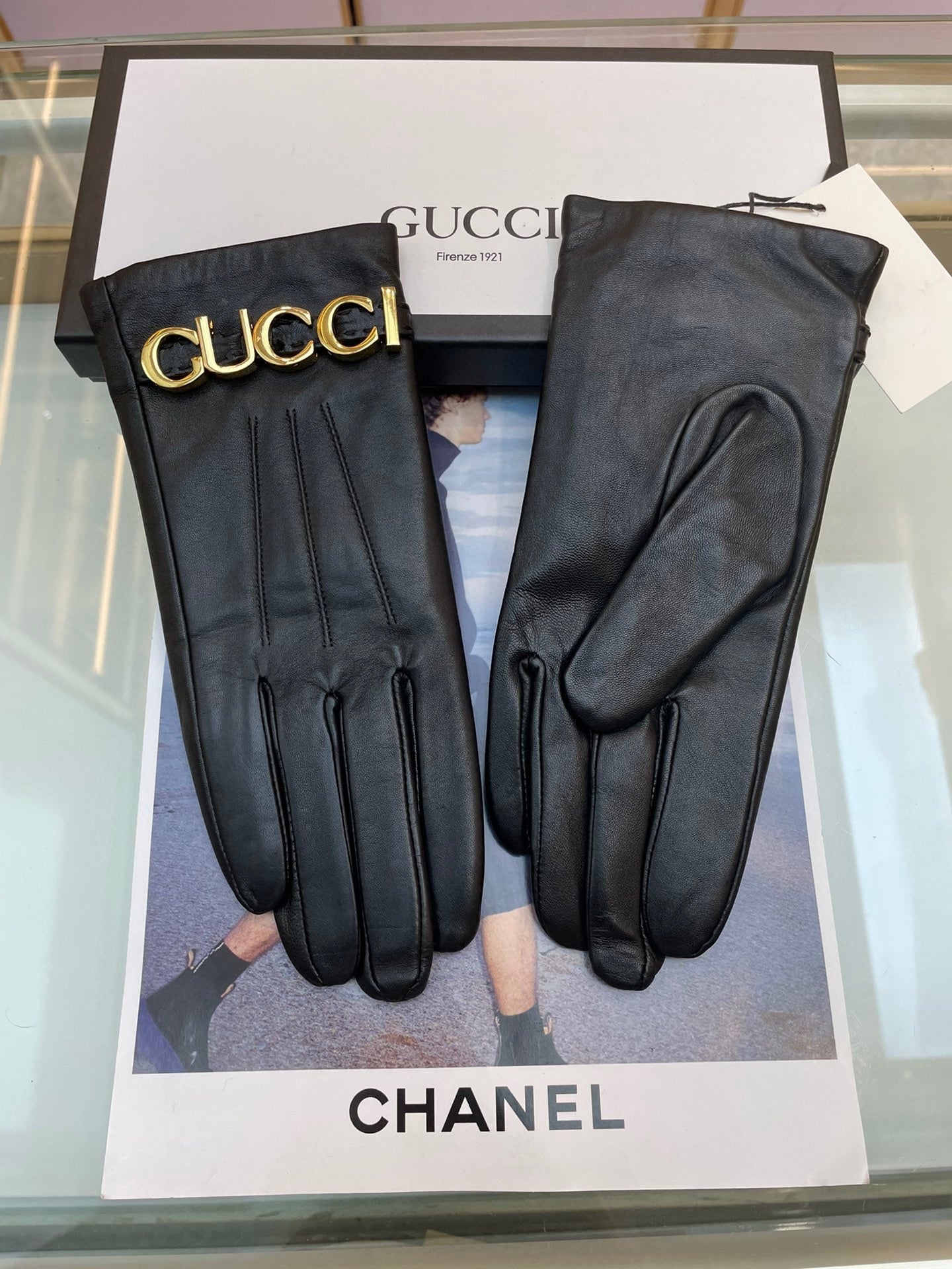 EUROPEAN GLOVES IN BLACK LAMBSKIN WITH CASHMERE LINING 376727 mysite
