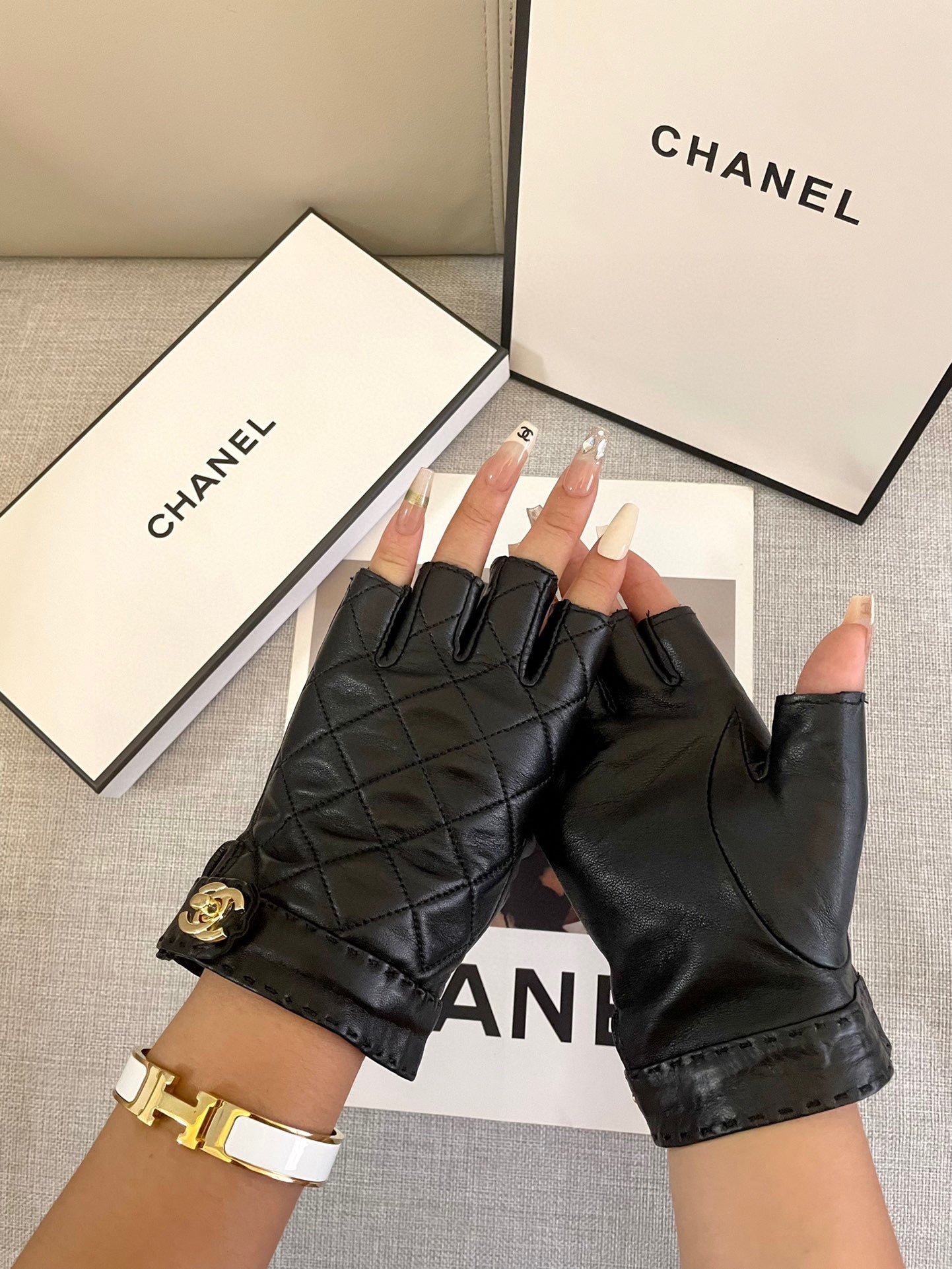 FINGERLESS GLOVES IN BLACK SHEEPSKIN 463845 mysite