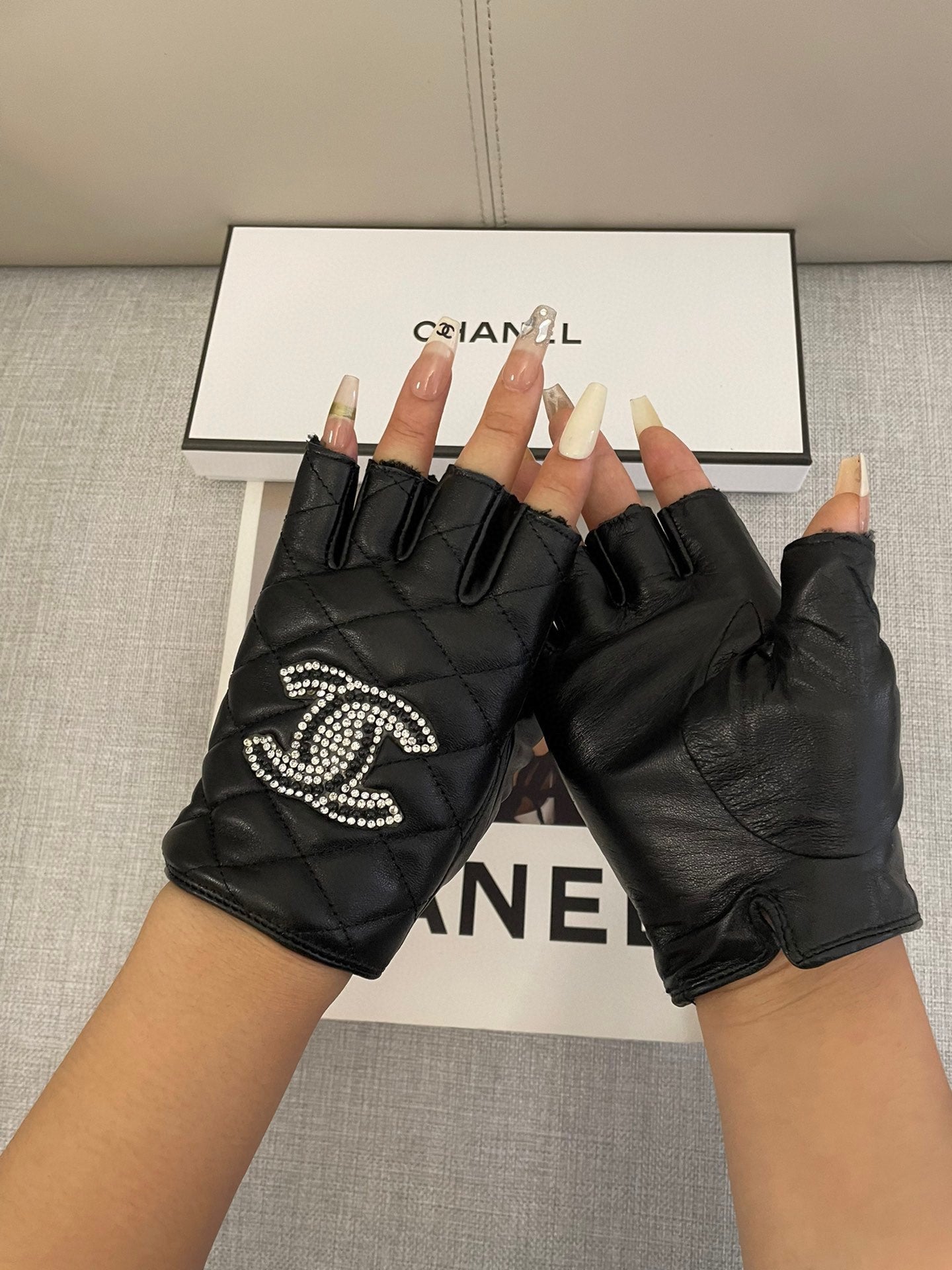 FIGERLESS GLOVES IN BLACK SHEEPSKIN 463851 mysite