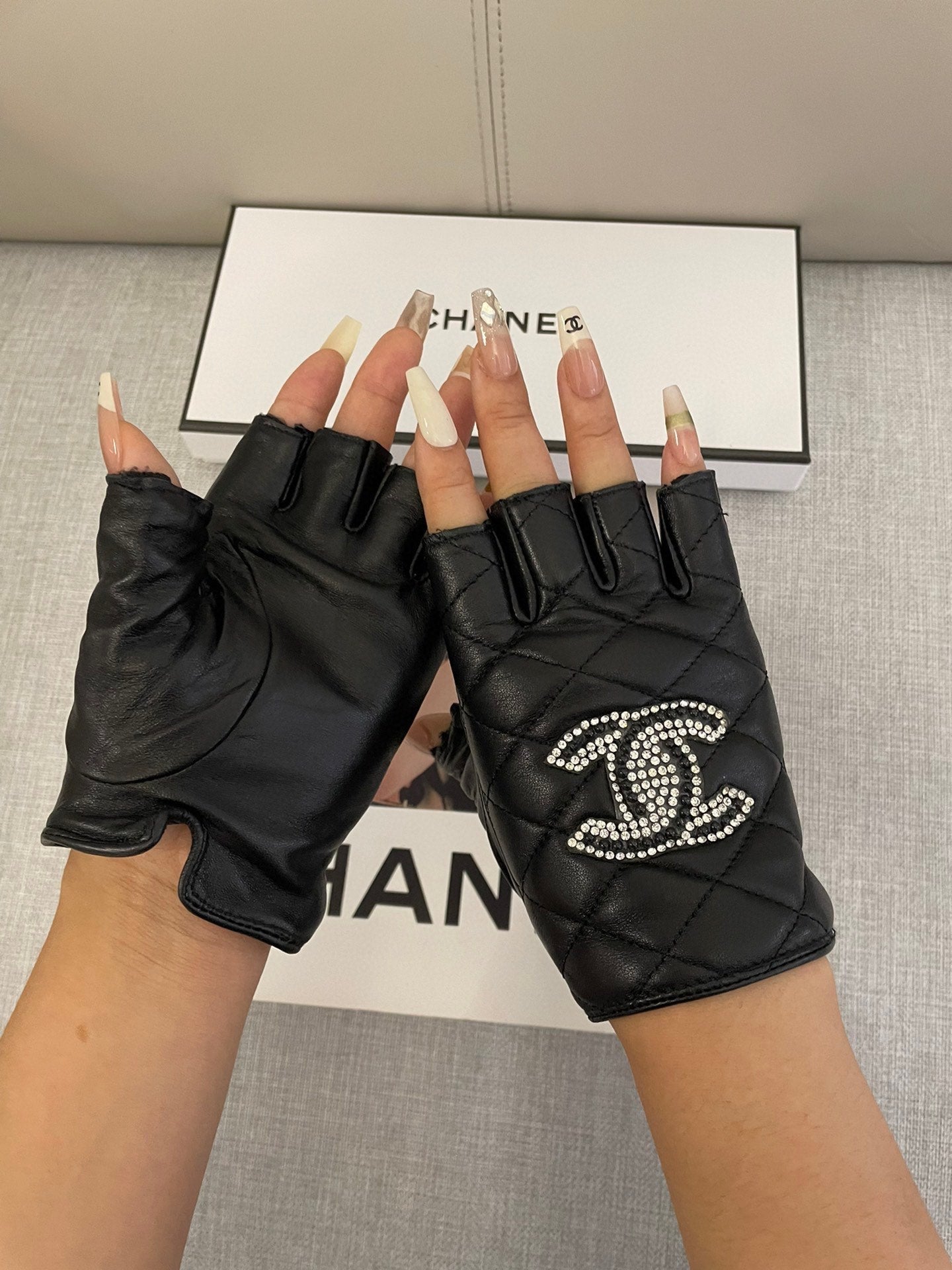 FIGERLESS GLOVES IN BLACK SHEEPSKIN 463851 mysite