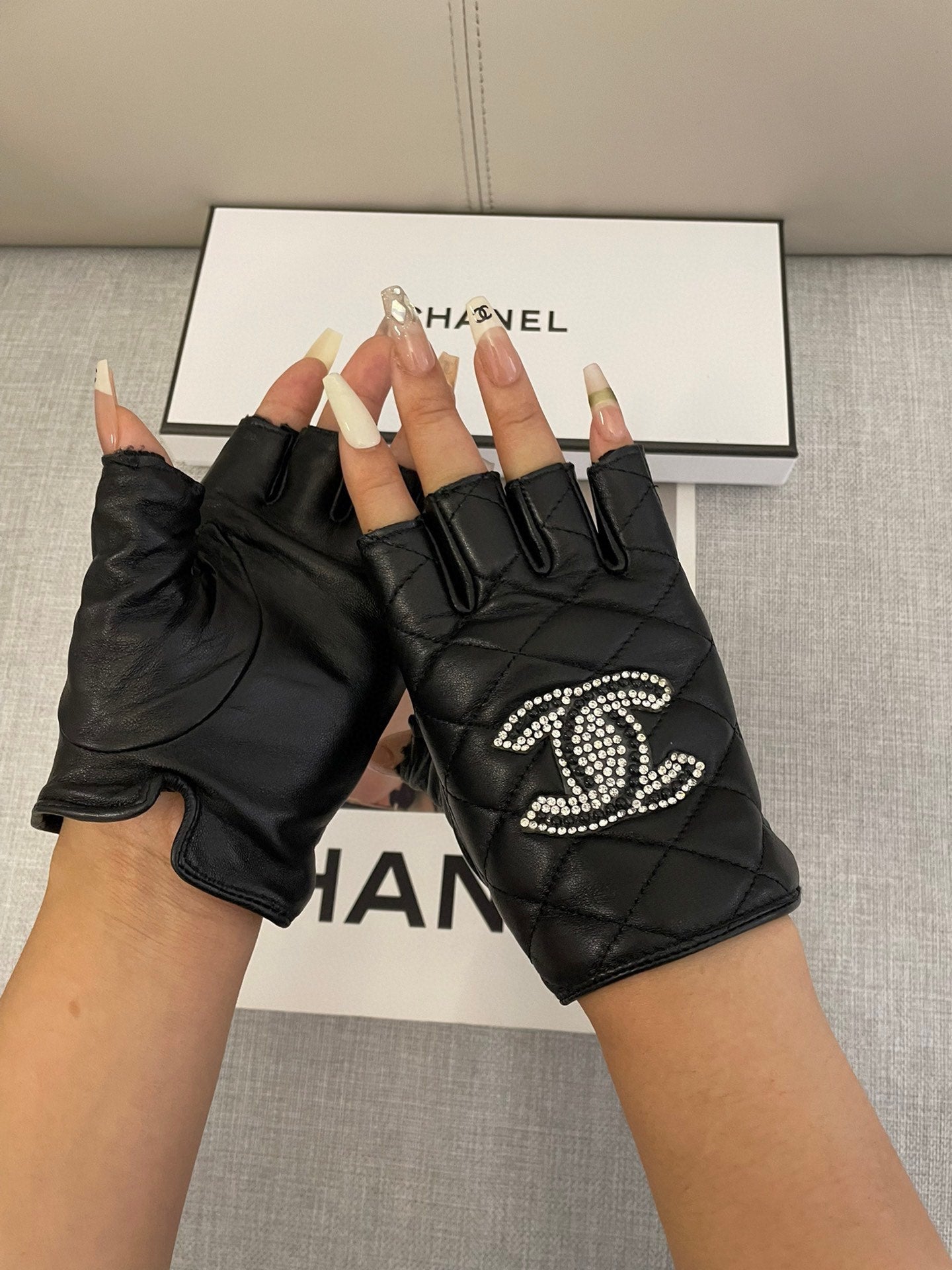 FIGERLESS GLOVES IN BLACK SHEEPSKIN 463851 mysite