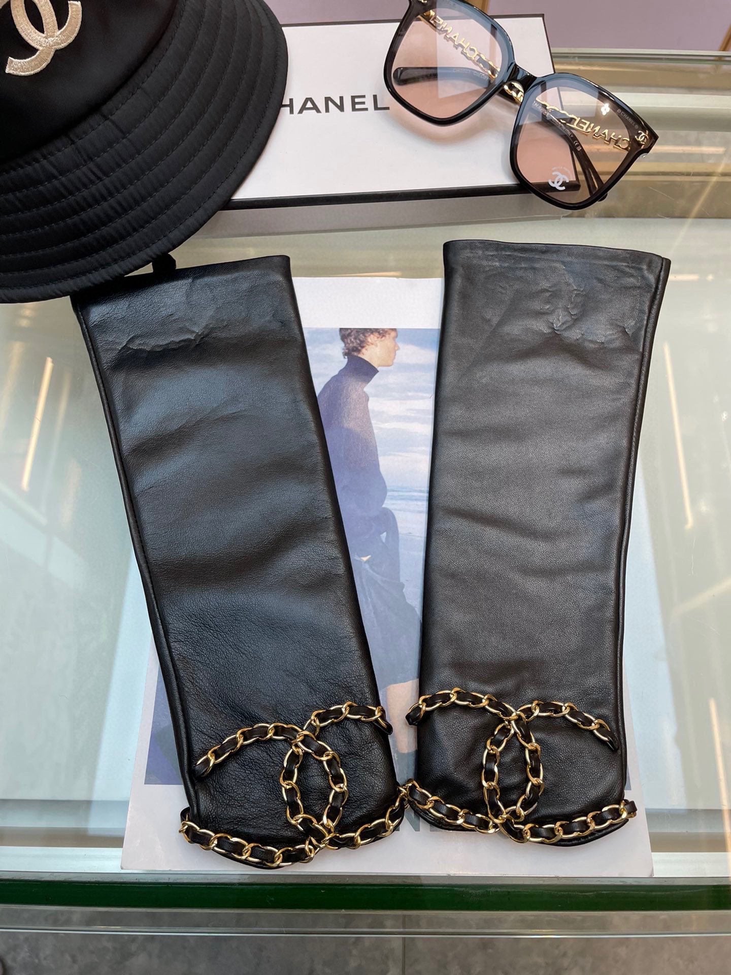 FINGERNESS GLOVES IN BLACK LAMBSKIN 465053 mysite