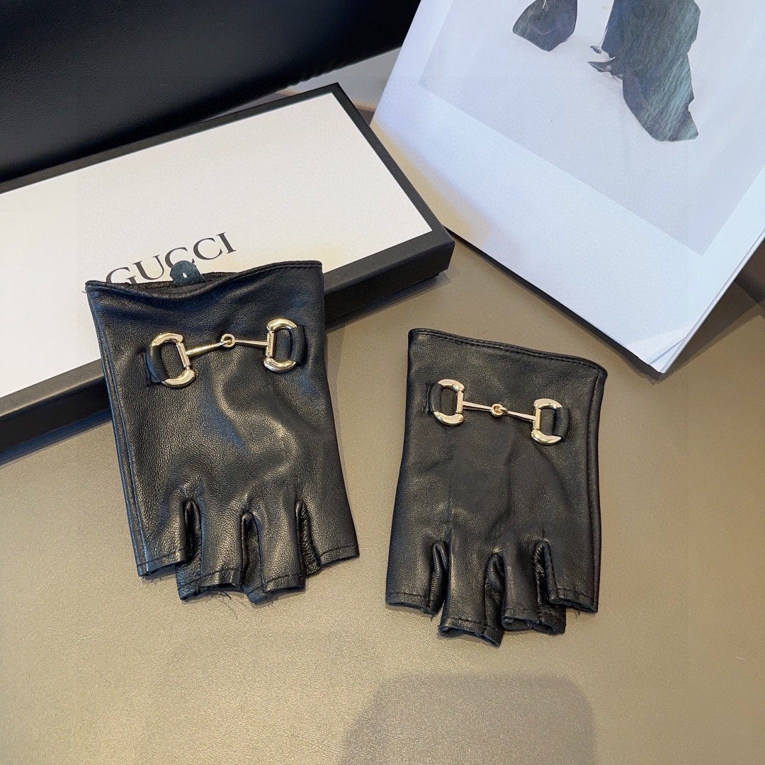 FINGERLESS GLOVES IN BLACK LAMBSKIN 436035 mysite