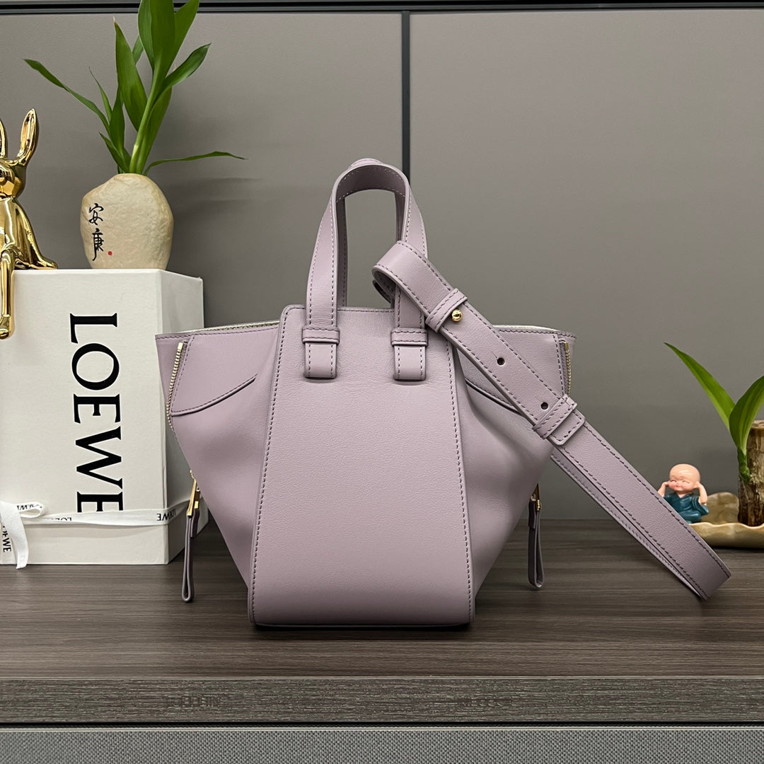 LOE MINI 20 HAMMOCK BAG IN DUSTY PINK CALFSKIN mysite