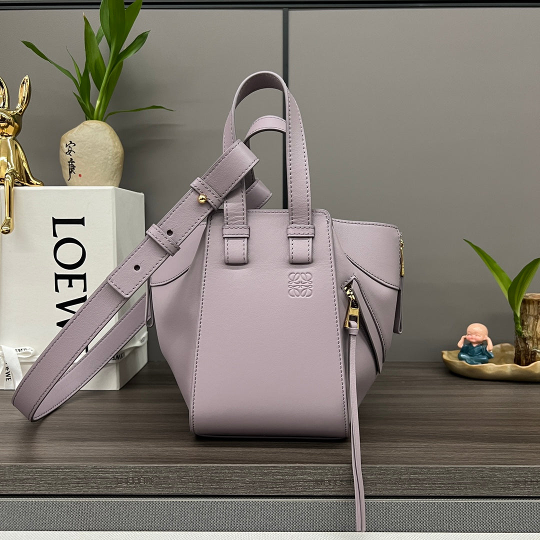 LOE MINI 20 HAMMOCK BAG IN DUSTY PINK CALFSKIN mysite