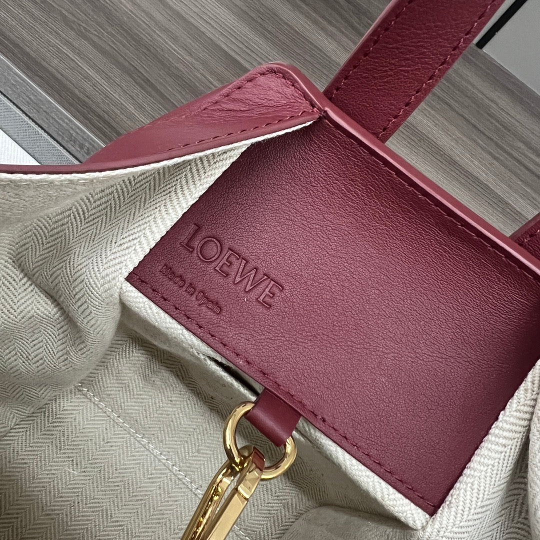 LOE 20 HAMMOCK COMPACT BAG IN BURGUNDY RED CALFSKIN mysite