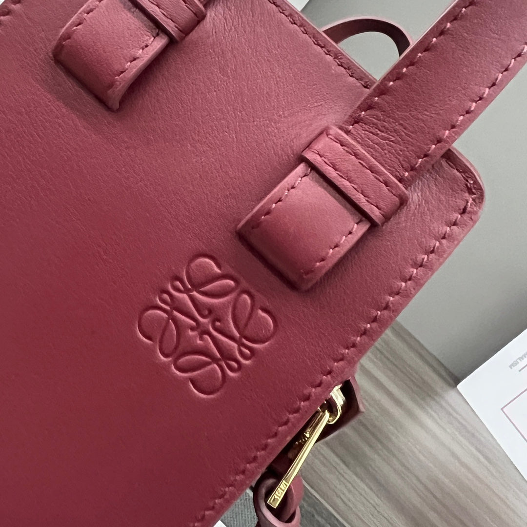 LOE 20 HAMMOCK COMPACT BAG IN BURGUNDY RED CALFSKIN mysite