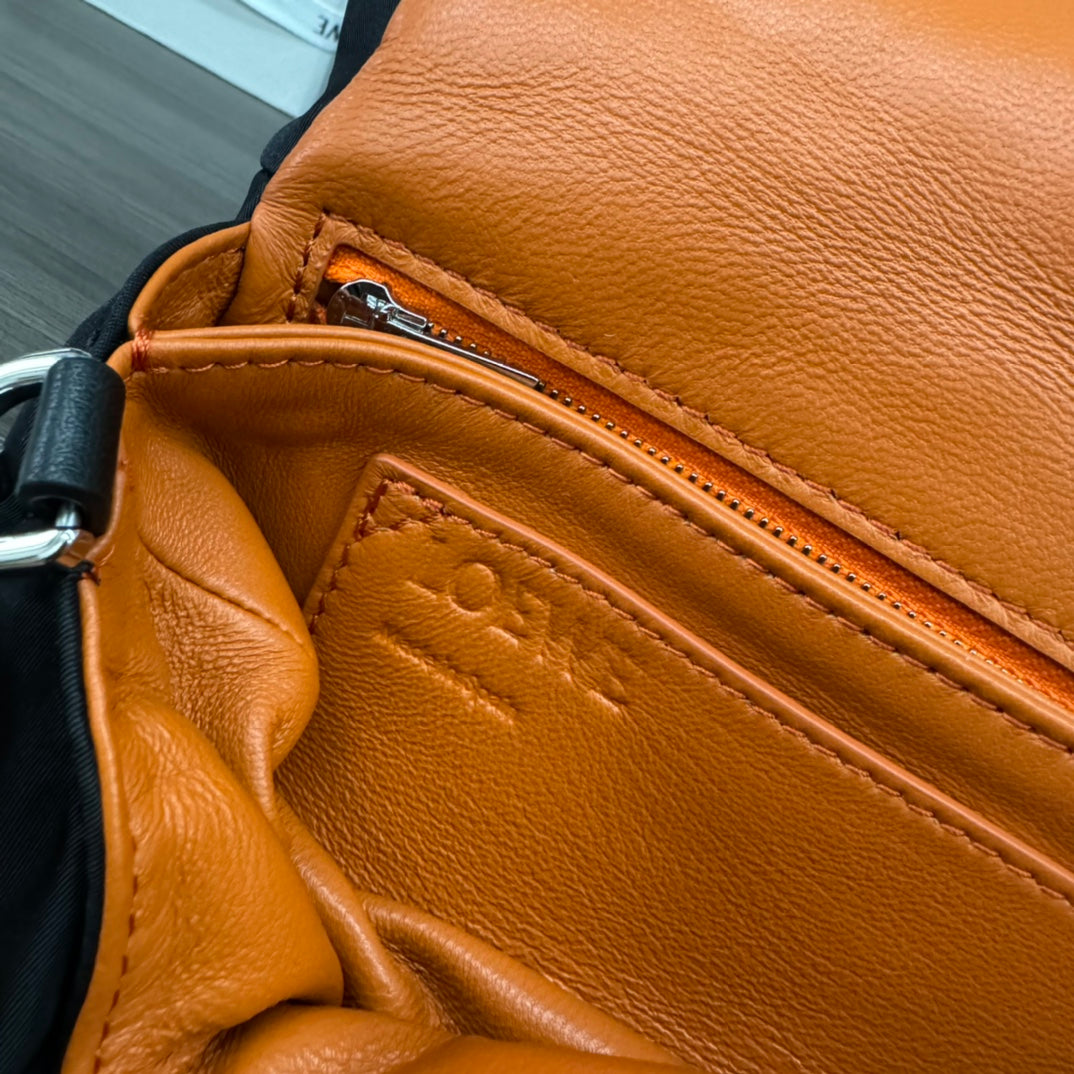 LOE MINI PUFFER GOYA 23 BAG IN BLACK NAPPA LAMBSKIN mysite