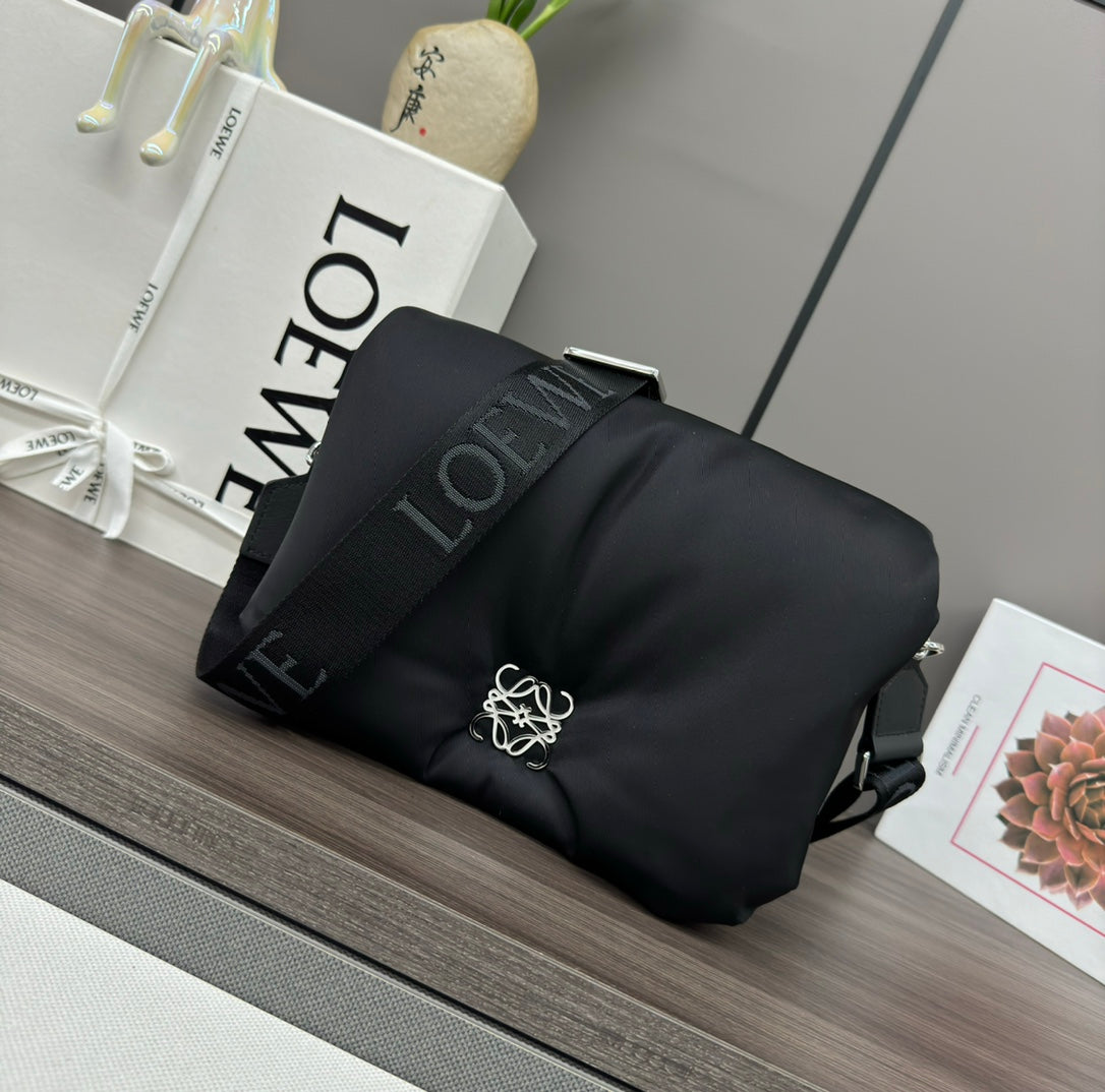 LOE MINI PUFFER GOYA 23 BAG IN BLACK NAPPA LAMBSKIN mysite