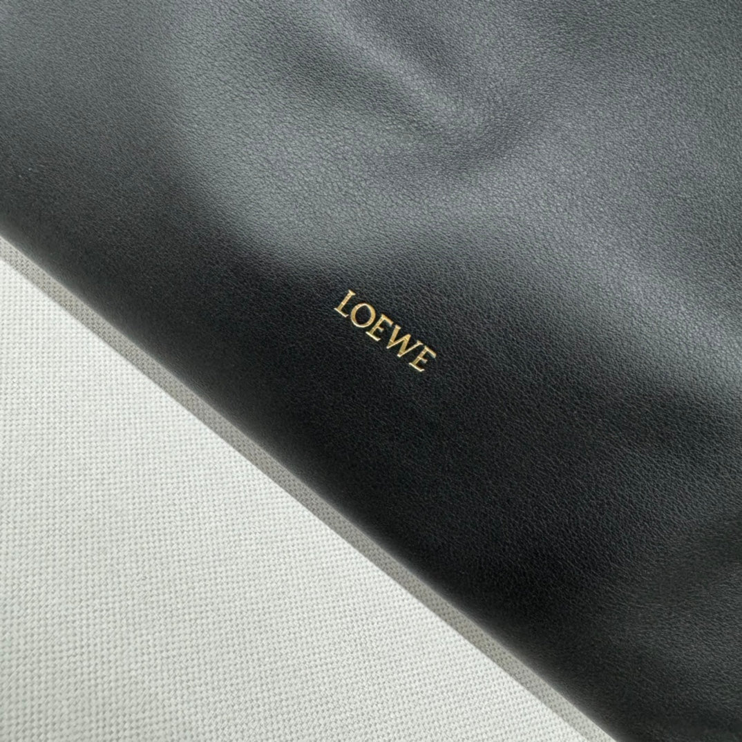 Loew Medium Flamenco Clutch 30cm Black Lambskin mysite