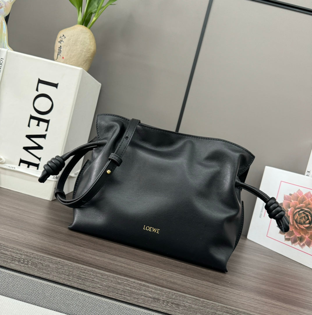 LOE 23 MINI FLAMENCO PURSE BAG IN BLACK NAPPA LAMBSKIN mysite