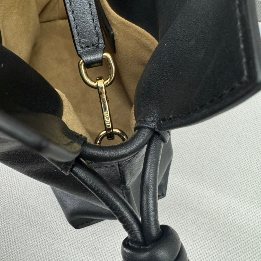 LOE 23 MINI FLAMENCO PURSE BAG IN BLACK NAPPA LAMBSKIN mysite