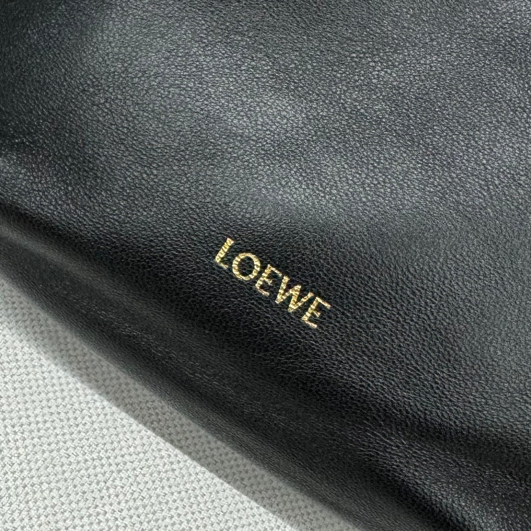 LOE 23 FLAMENCO PURSE BUCKET IN BLACK LAMBSKIN mysite
