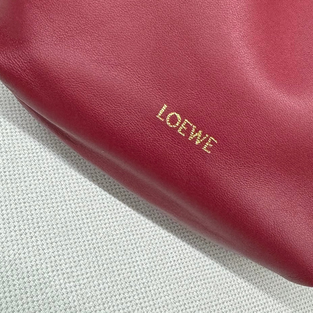 LOE 23 FLAMENCO PURSE BUCKET IN RED PINK LAMBSKIN mysite
