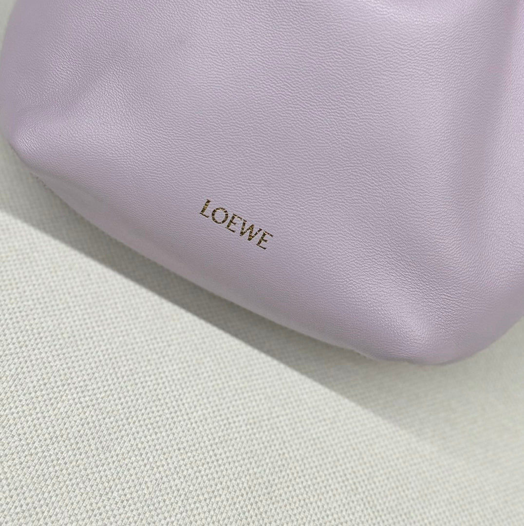 LOE 23 FLAMENCO PURSE BUCKET IN PERIWINKLE PURPLE LAMBSKIN mysite