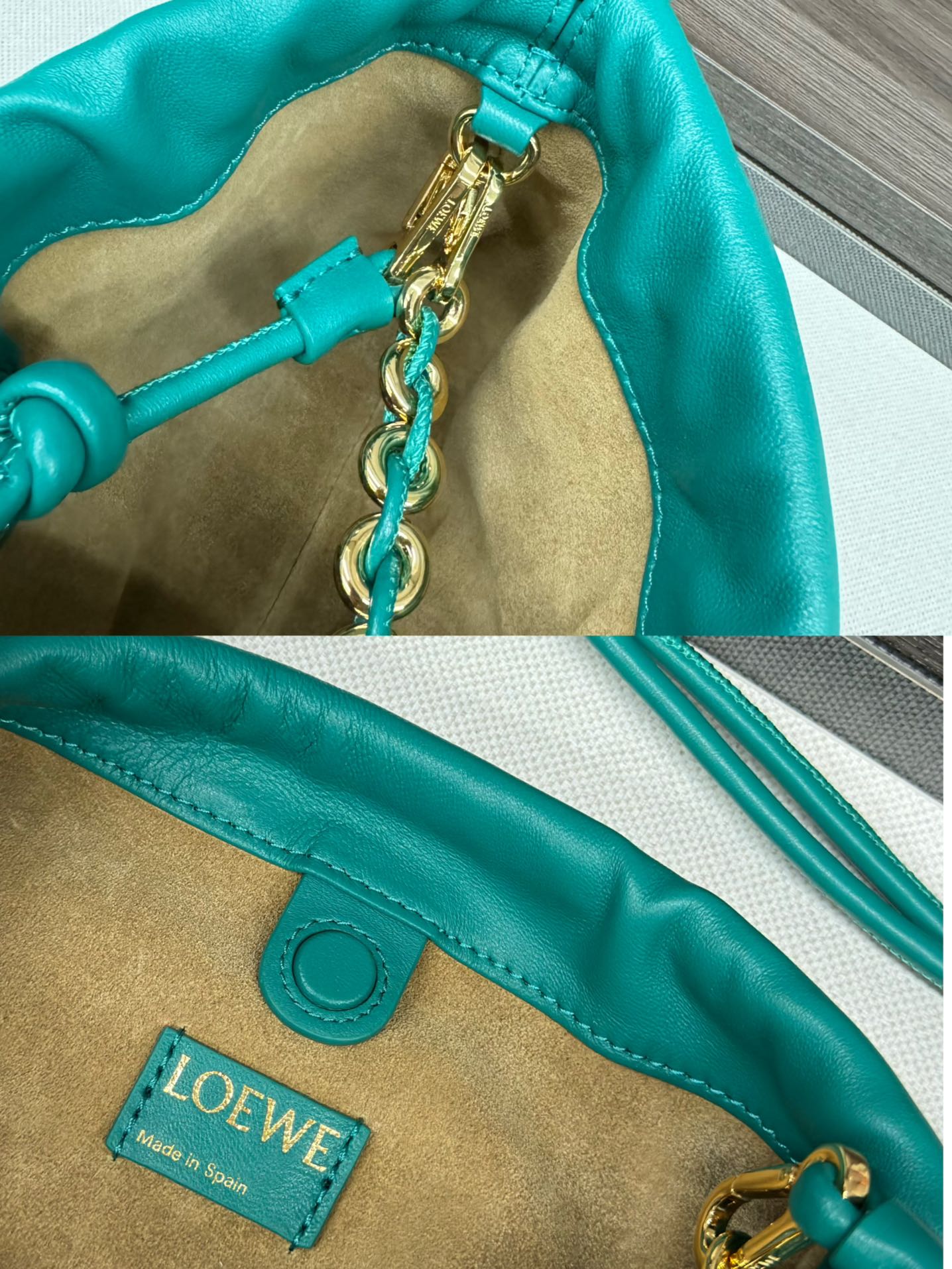 Loewe Flamenco Purse 30 Turquoise Blue Lambskin Ghw mysite