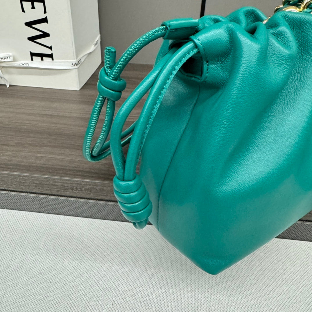 Loewe Flamenco Purse 30 Turquoise Blue Lambskin Ghw mysite