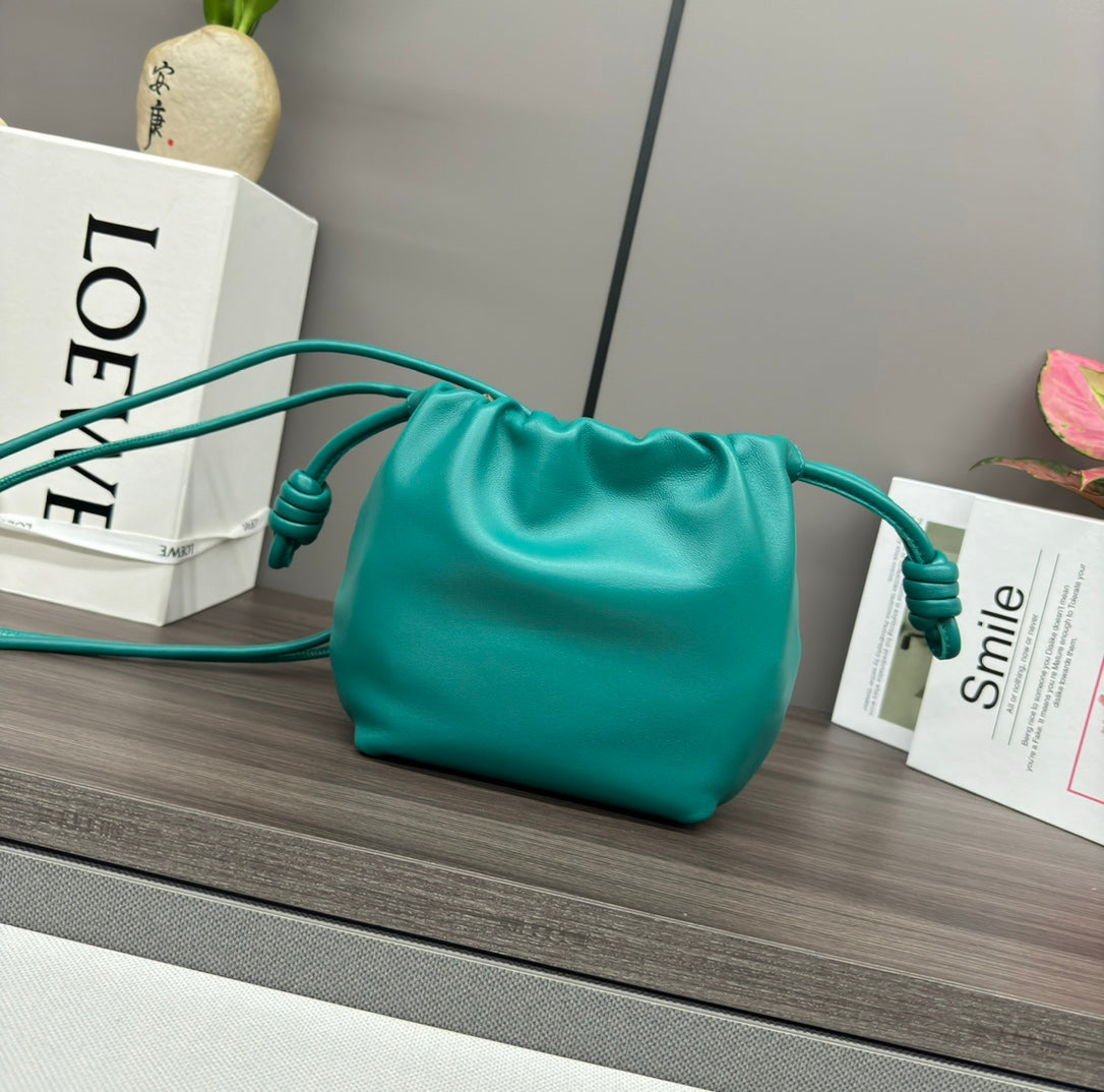 Loewe Flamenco Purse 23 Turquoise Blue Lambskin Ghw mysite