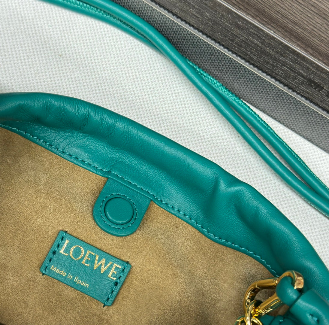 Loewe Flamenco Purse 23 Turquoise Blue Lambskin Ghw mysite