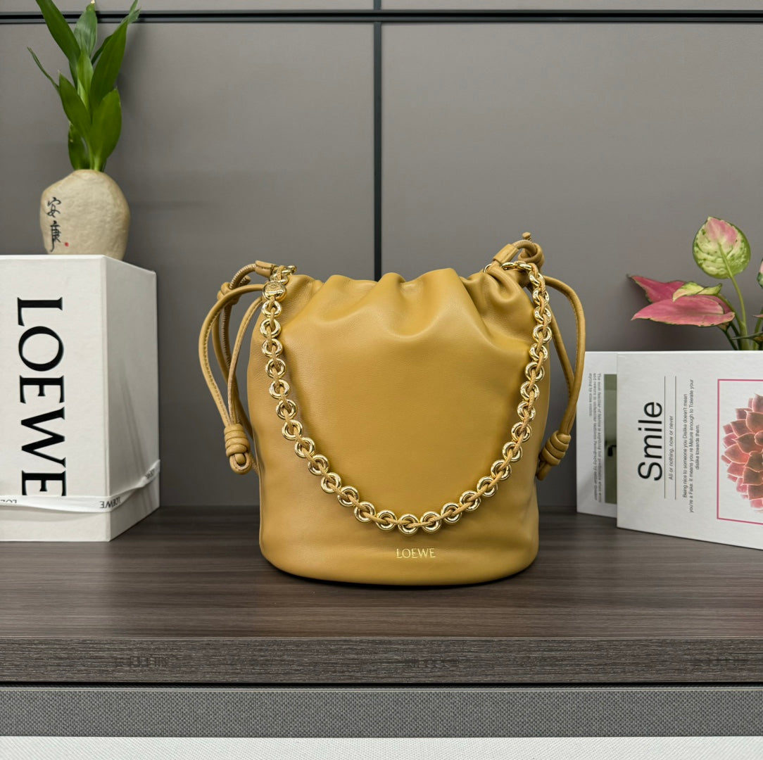 Loewe Flamenco Purse Bucket 32 Gold Lambskin Ghw mysite