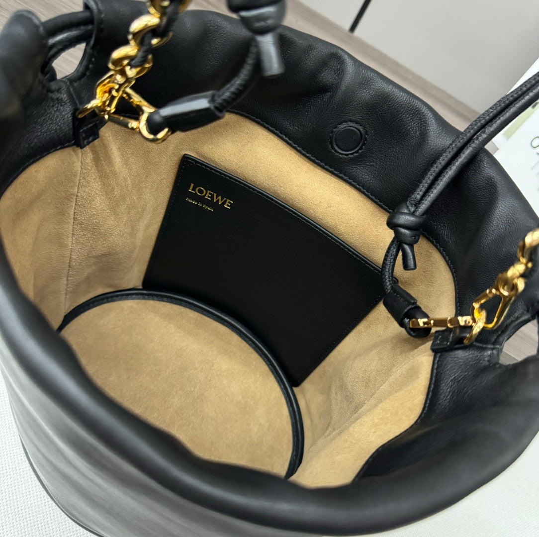 Loewe Flamenco Purse Bucket 32 Black Lambskin Ghw mysite