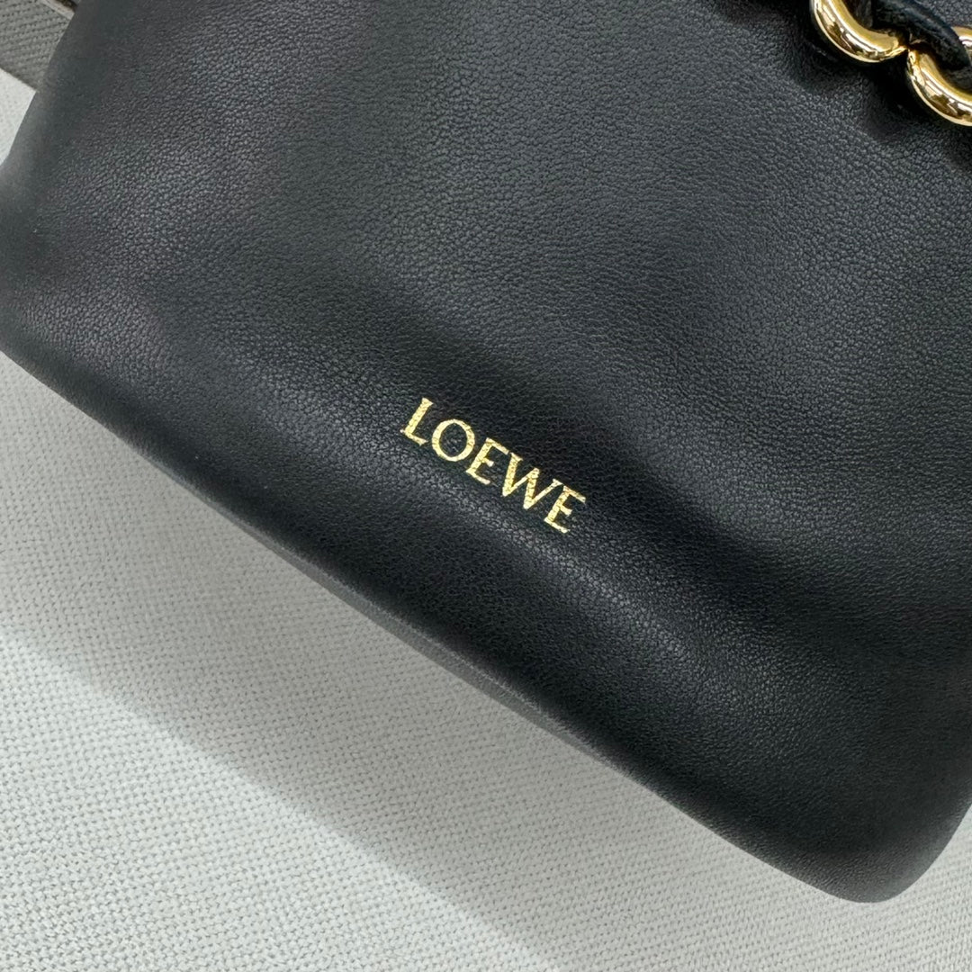 LOE 32 FLAMENCO PURSE BUCKET IN BLACK LAMBSKIN mysite