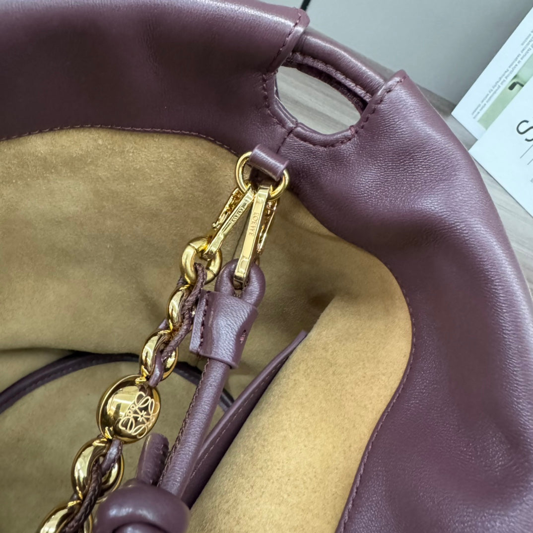 Loewe Flamenco Purse Bucket 32 Dark Burgundy Lambskin Ghw mysite