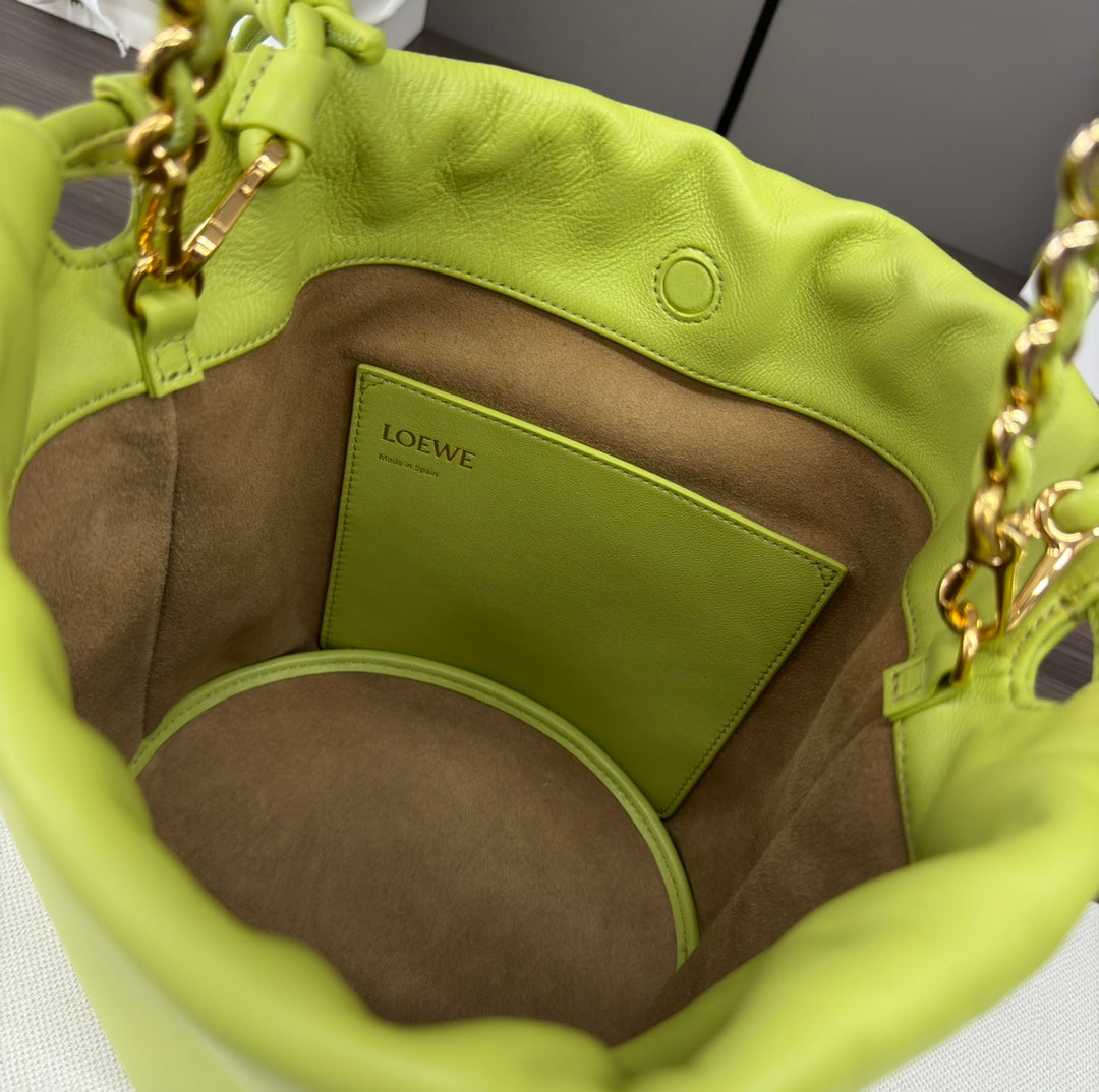 Loewe Flamenco Purse Bucket 32 Lime Lambskin Ghw mysite
