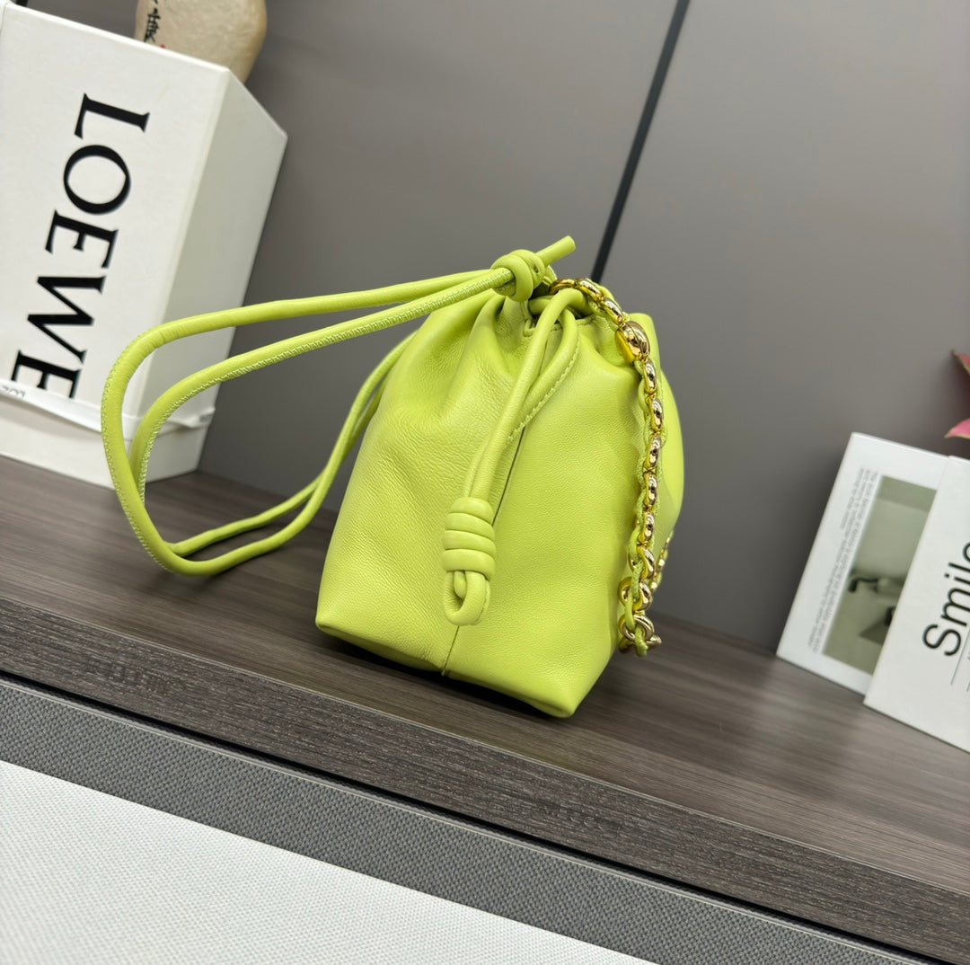 Loewe Flamenco Purse 30 Lime Lambskin Ghw mysite